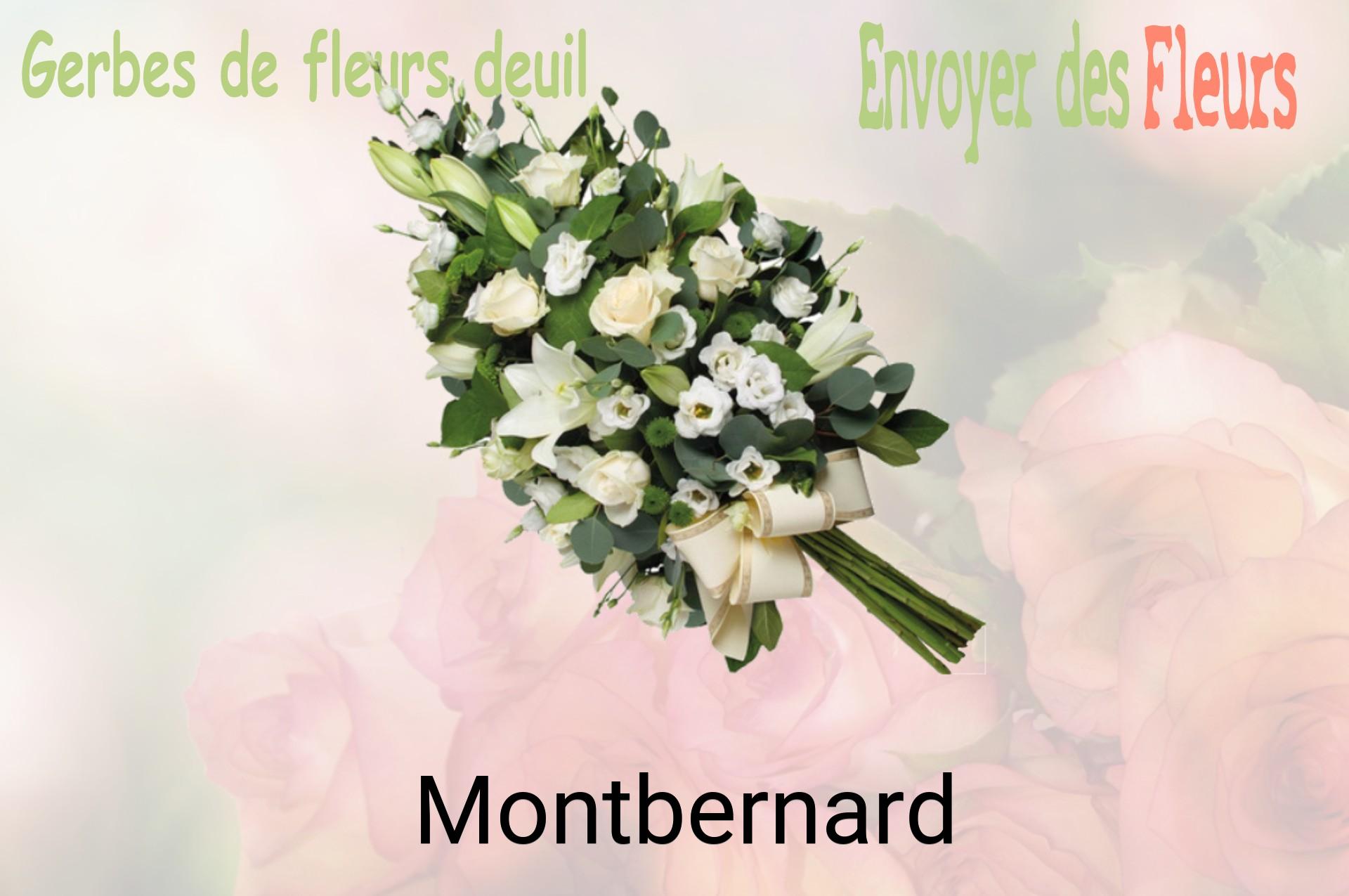 Gerbe de fleurs de deuil livrée à Montbernard